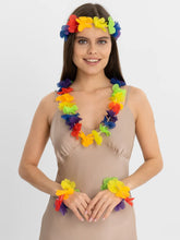 Nessiworld Colorful Hawaii Necklace Crown Bracelet Set 4 Pieces